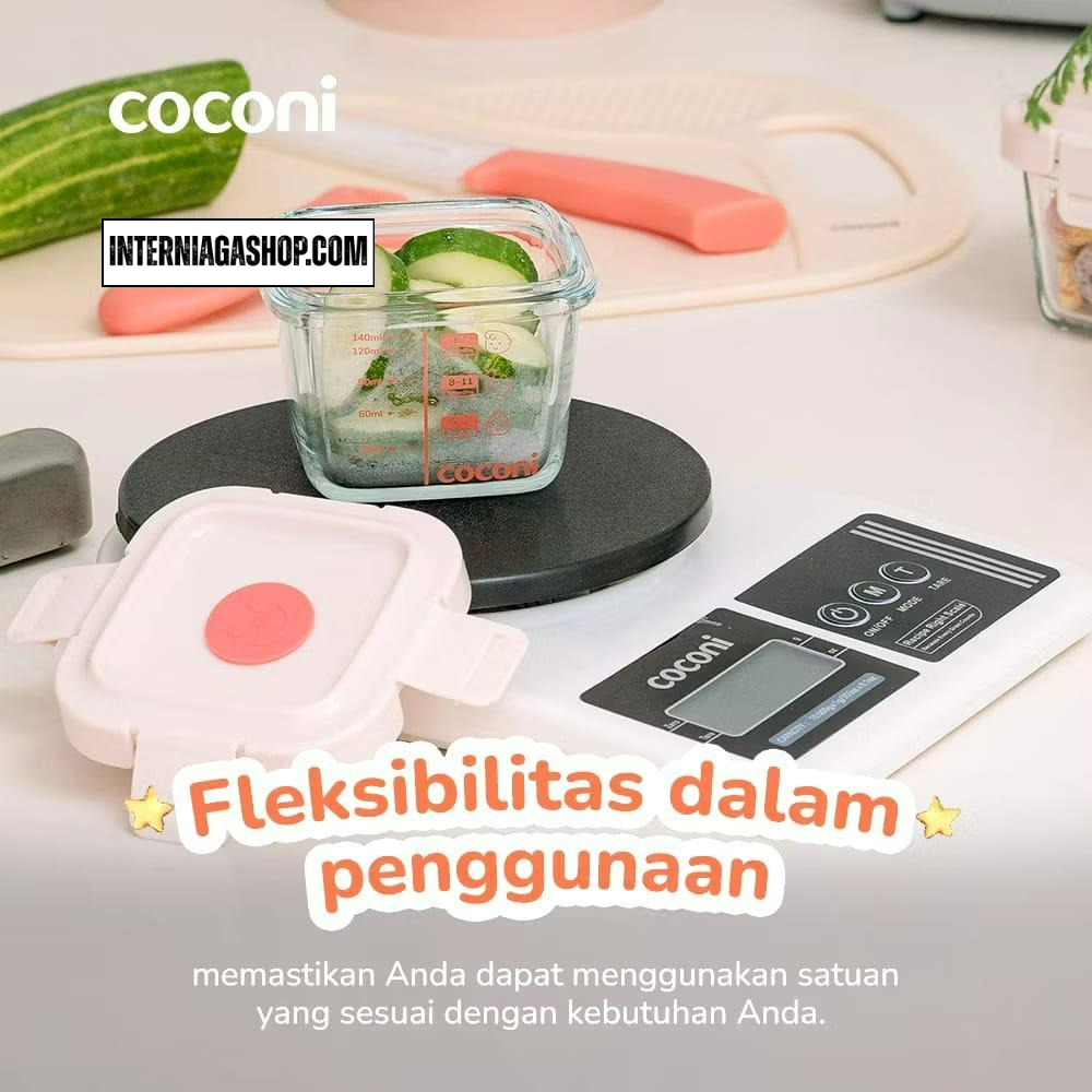 COCONI RecipeRight Baby Kitchen Scale | Timbangan Digital Portable MPASI Bayi | Timbangan Makan | Timbangan Dapur/perlengkapan MPASI/perlengkapan dapur/ - Gambar 2