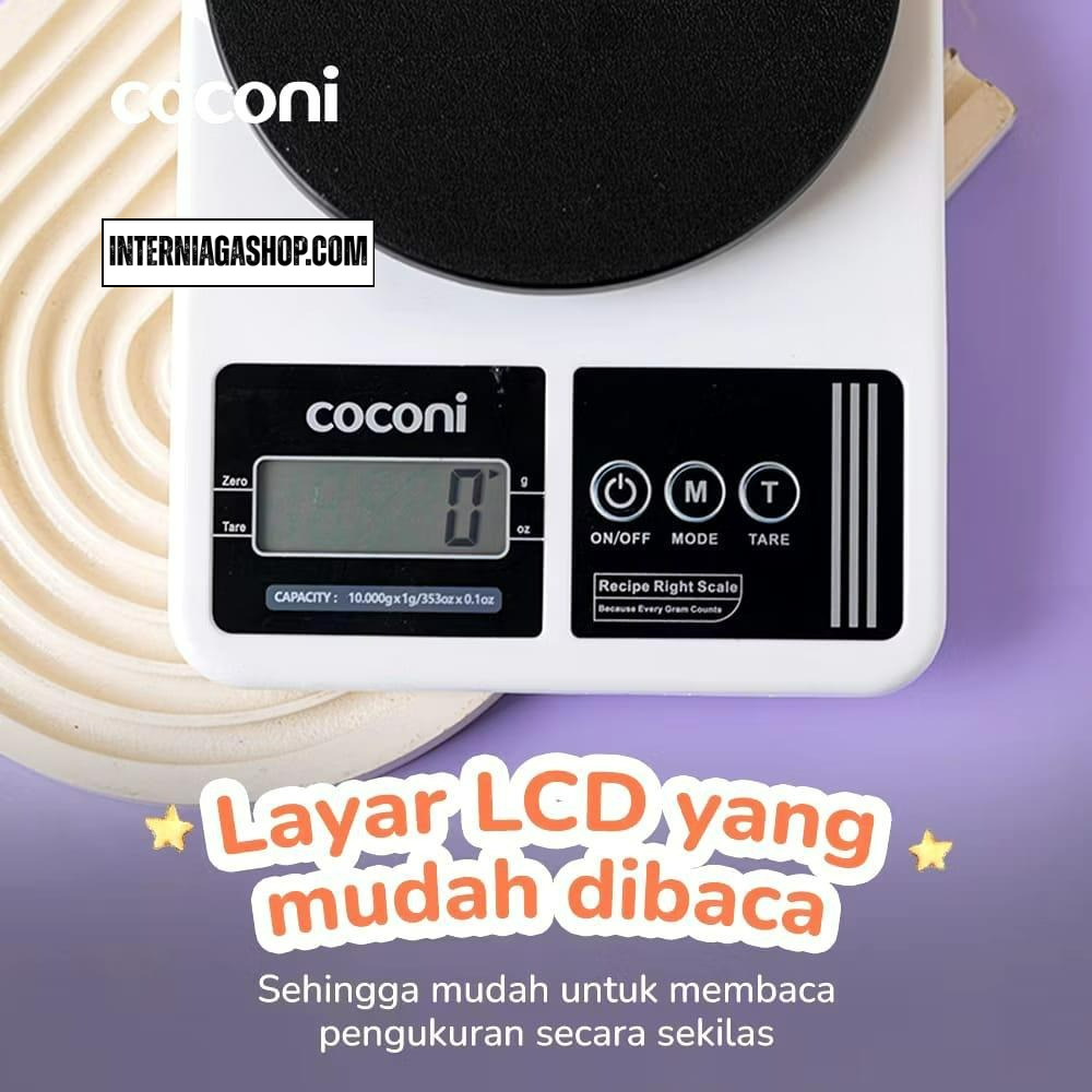 COCONI RecipeRight Baby Kitchen Scale | Timbangan Digital Portable MPASI Bayi | Timbangan Makan | Timbangan Dapur/perlengkapan MPASI/perlengkapan dapur/ - Gambar 3