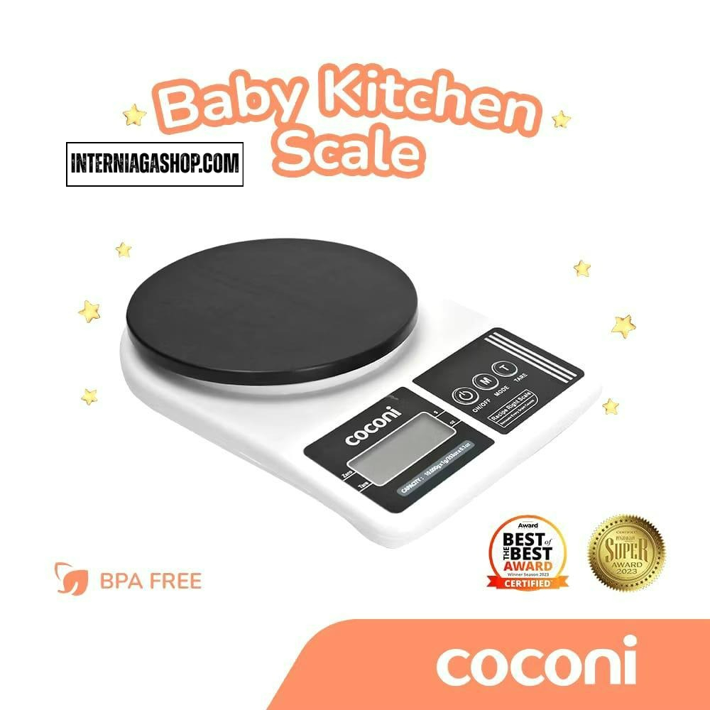COCONI RecipeRight Baby Kitchen Scale | Timbangan Digital Portable MPASI Bayi | Timbangan Makan | Timbangan Dapur/perlengkapan MPASI/perlengkapan dapur/