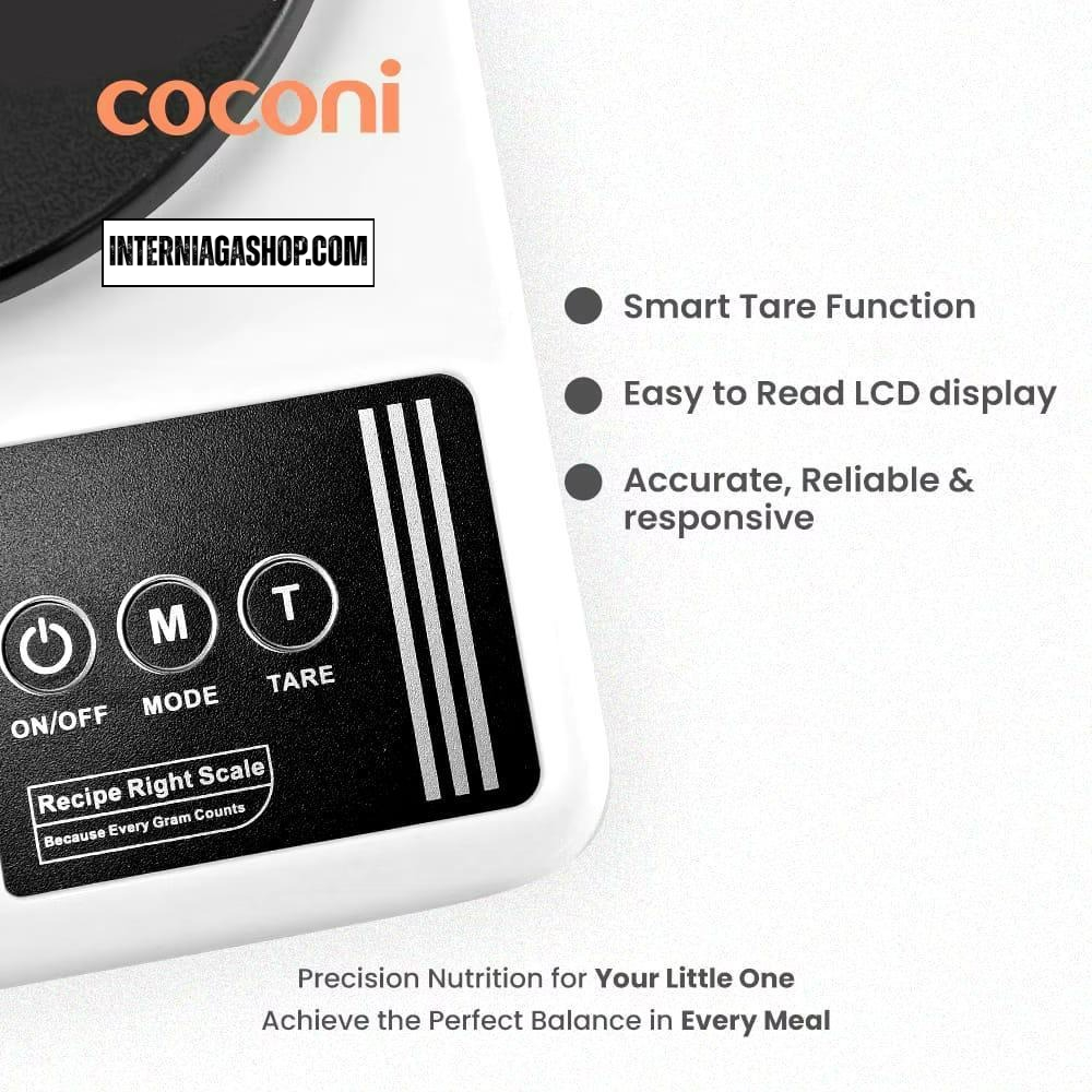 COCONI RecipeRight Baby Kitchen Scale | Timbangan Digital Portable MPASI Bayi | Timbangan Makan | Timbangan Dapur/perlengkapan MPASI/perlengkapan dapur/ - Gambar 6