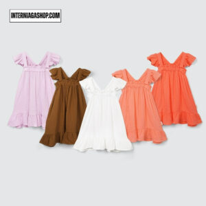 MONAMI - WINONA DRESS/Dress Baby Katun Muslin COLOR WHITE SIZE 6M