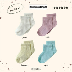 BOHOPANNA - HAZEL SOCKS / KAOS KAKI BAYI WARNA BANANA UK 3-4Y