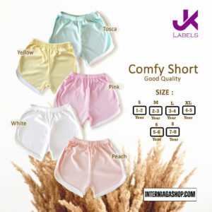 JK LABELS - COMFY SHORT (1-8 TAHUN) / CELANA PENDEK WARNA PINK ROSE SIZE 8 (7-8 tahun)