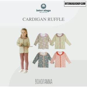 BOHOPANNA CARDIGAN RUFFLE SIZE BESAR WARNA CANDY SIZE 5-6Y