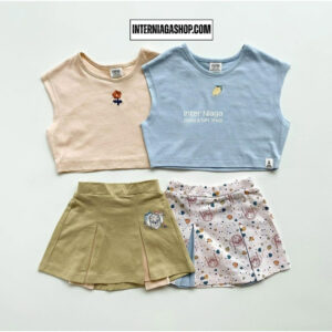 BOHOPANNA - CHARLIE TOP/ CHARLIE SKIRT COLOR TOP LEMON SIZE 5-6Y