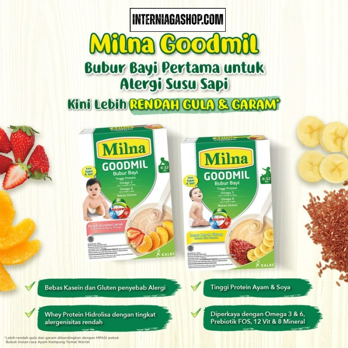 Milna - GM Bubur Bayi 9+ 120Gr BUBUR PEACH STRW JRK - Gambar 3