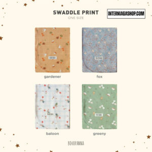 BOHOPANNA - SWADDLE PRINT - BEDONG BAYI COLOR GREENY SIZE ONE SIZE