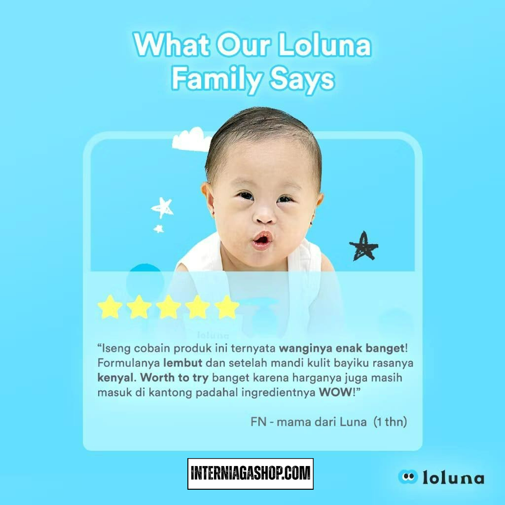 Loluna Head to Toe Wash 300ml - Sabun Sampo Mandi Perawatan Kulit Bayi dan Anak / Sabun untuk Newborn/ 5x Ceramide - Gambar 4